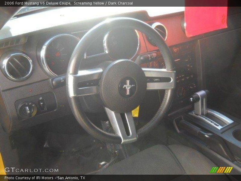 Screaming Yellow / Dark Charcoal 2006 Ford Mustang V6 Deluxe Coupe