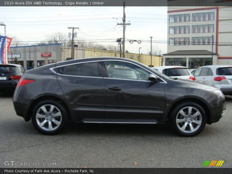 Grigio Metallic / Umber 2010 Acura ZDX AWD Technology