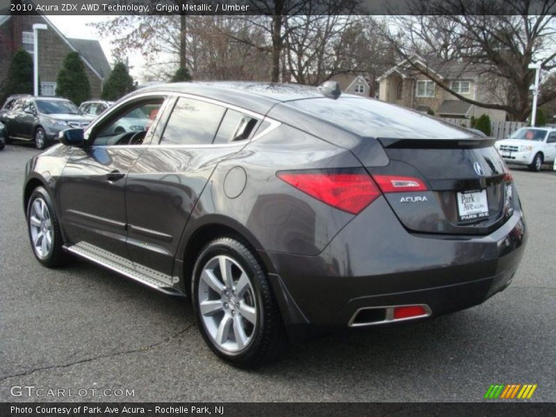 Grigio Metallic / Umber 2010 Acura ZDX AWD Technology