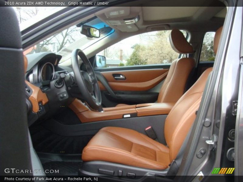  2010 ZDX AWD Technology Umber Interior