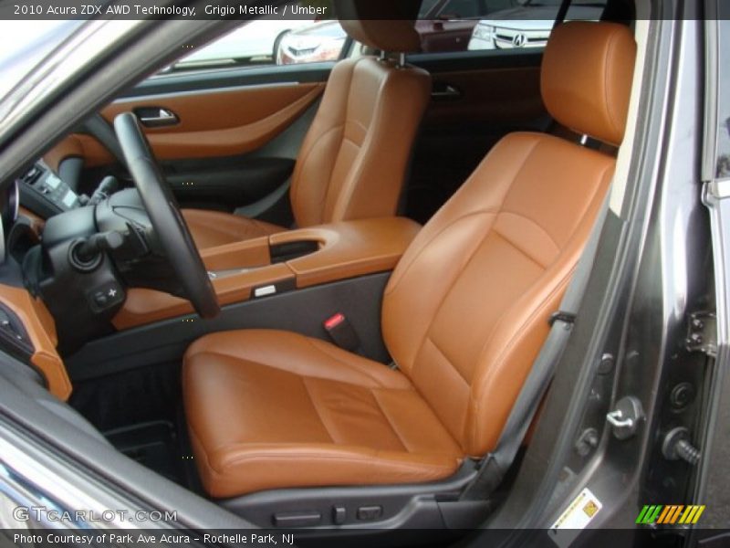  2010 ZDX AWD Technology Umber Interior