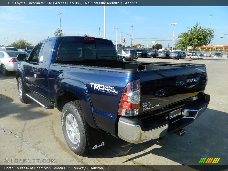 Nautical Blue Metallic / Graphite 2012 Toyota Tacoma V6 TRD Access Cab 4x4