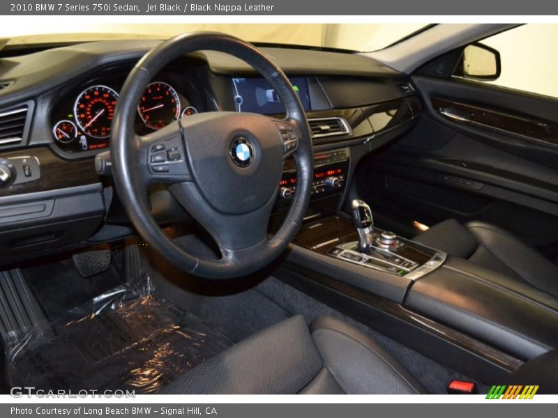 Jet Black / Black Nappa Leather 2010 BMW 7 Series 750i Sedan