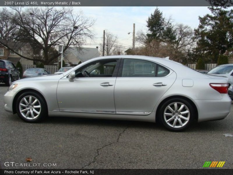 Mercury Metallic / Black 2007 Lexus LS 460