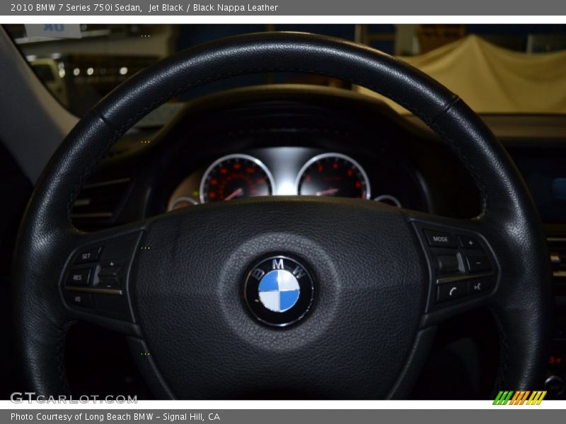 Jet Black / Black Nappa Leather 2010 BMW 7 Series 750i Sedan