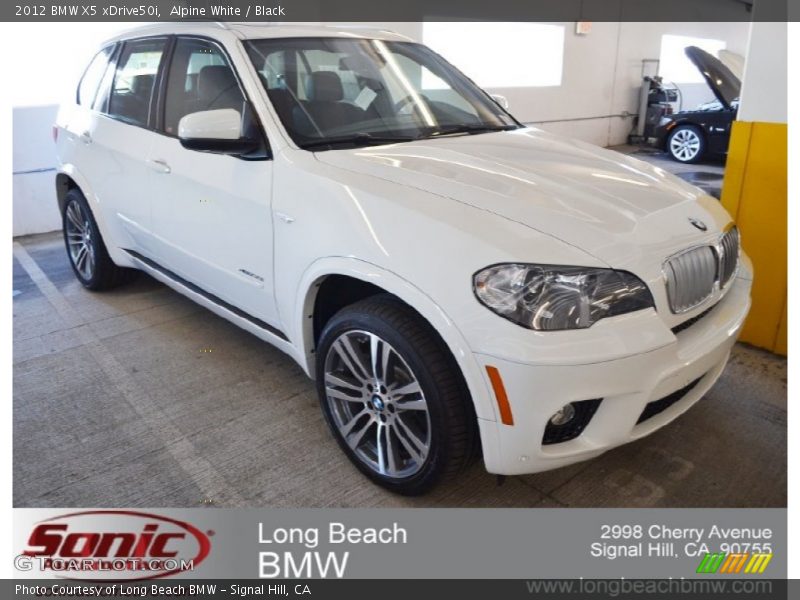 Alpine White / Black 2012 BMW X5 xDrive50i