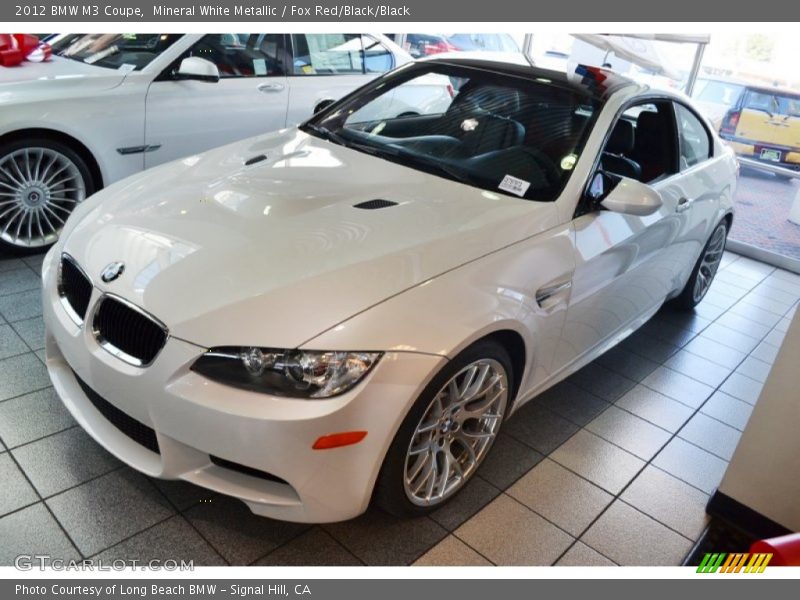 Mineral White Metallic / Fox Red/Black/Black 2012 BMW M3 Coupe