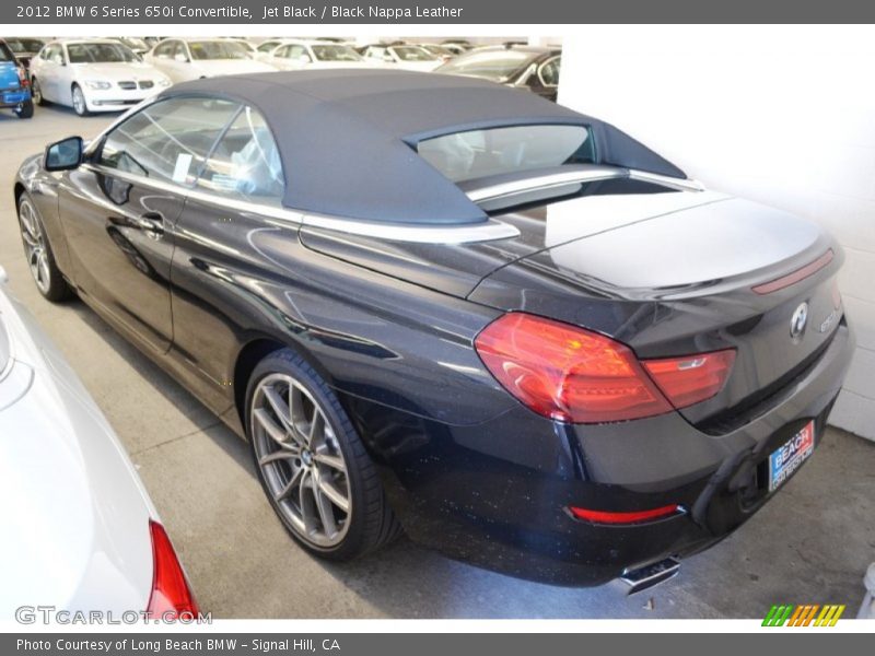 Jet Black / Black Nappa Leather 2012 BMW 6 Series 650i Convertible