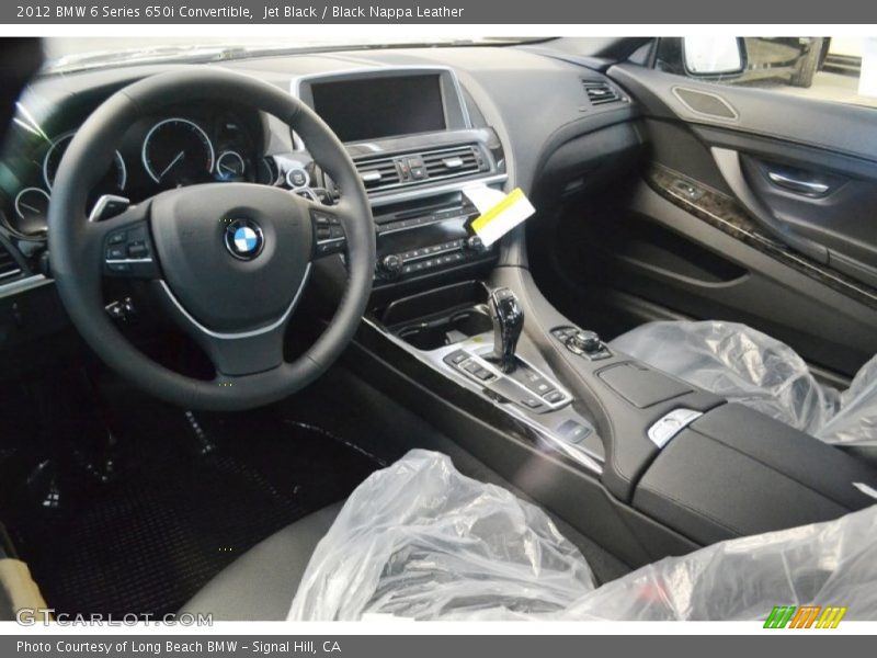 Jet Black / Black Nappa Leather 2012 BMW 6 Series 650i Convertible