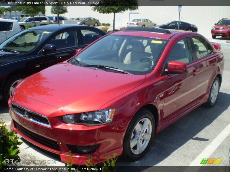 Rally Red Pearl / Beige 2009 Mitsubishi Lancer ES Sport