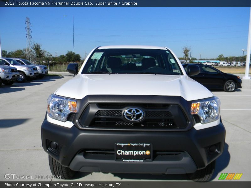Super White / Graphite 2012 Toyota Tacoma V6 Prerunner Double Cab