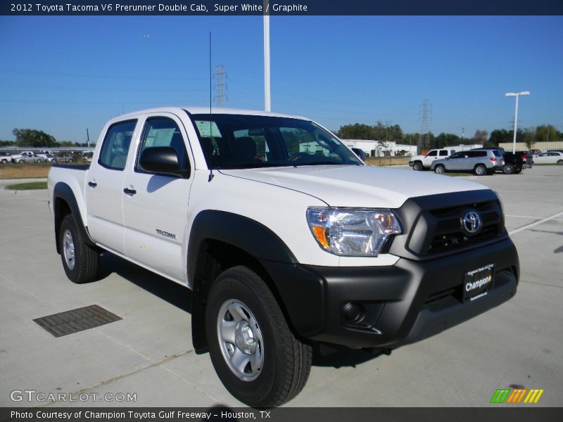 Super White / Graphite 2012 Toyota Tacoma V6 Prerunner Double Cab
