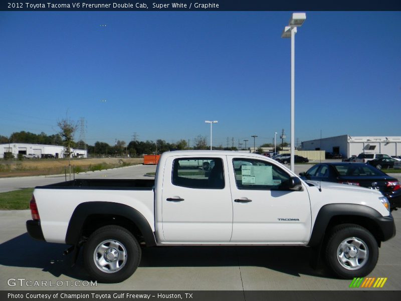 Super White / Graphite 2012 Toyota Tacoma V6 Prerunner Double Cab