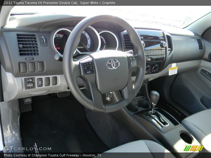 Super White / Graphite 2012 Toyota Tacoma V6 Prerunner Double Cab