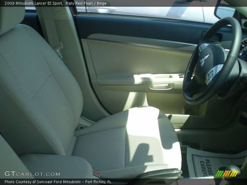 Rally Red Pearl / Beige 2009 Mitsubishi Lancer ES Sport