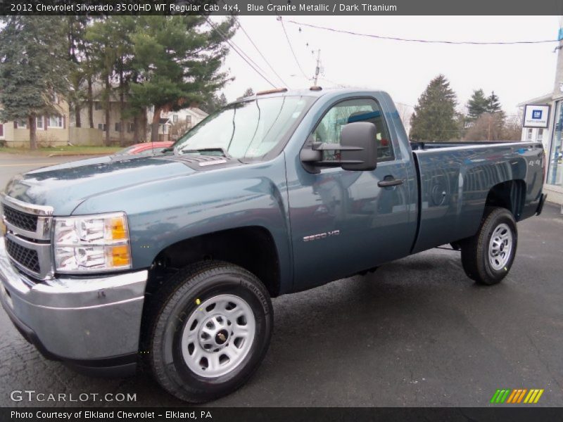 Blue Granite Metallic / Dark Titanium 2012 Chevrolet Silverado 3500HD WT Regular Cab 4x4