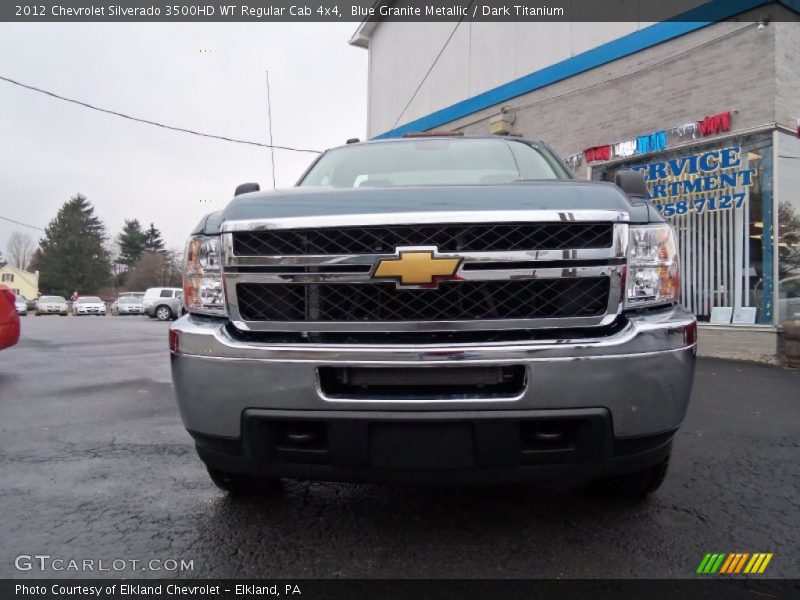 Blue Granite Metallic / Dark Titanium 2012 Chevrolet Silverado 3500HD WT Regular Cab 4x4