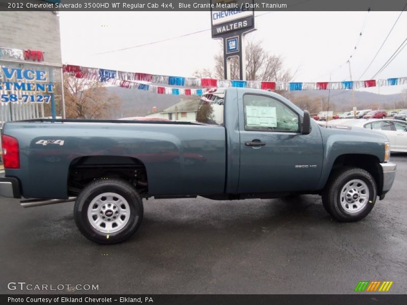 Blue Granite Metallic / Dark Titanium 2012 Chevrolet Silverado 3500HD WT Regular Cab 4x4