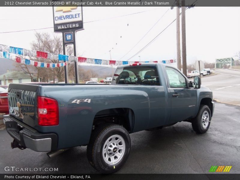 Blue Granite Metallic / Dark Titanium 2012 Chevrolet Silverado 3500HD WT Regular Cab 4x4