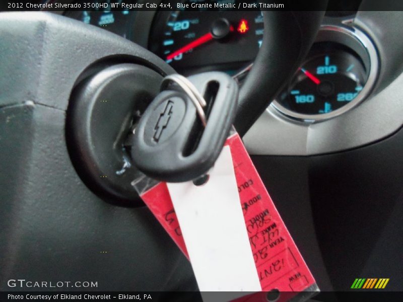 Blue Granite Metallic / Dark Titanium 2012 Chevrolet Silverado 3500HD WT Regular Cab 4x4