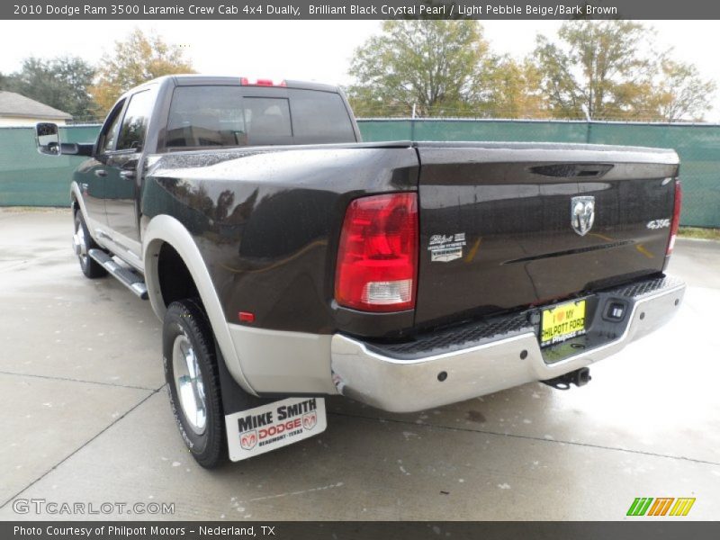 Brilliant Black Crystal Pearl / Light Pebble Beige/Bark Brown 2010 Dodge Ram 3500 Laramie Crew Cab 4x4 Dually
