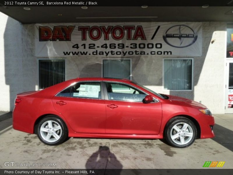 Barcelona Red Metallic / Black 2012 Toyota Camry SE
