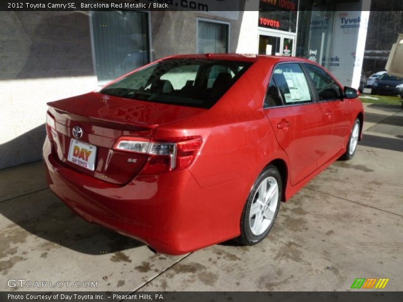Barcelona Red Metallic / Black 2012 Toyota Camry SE
