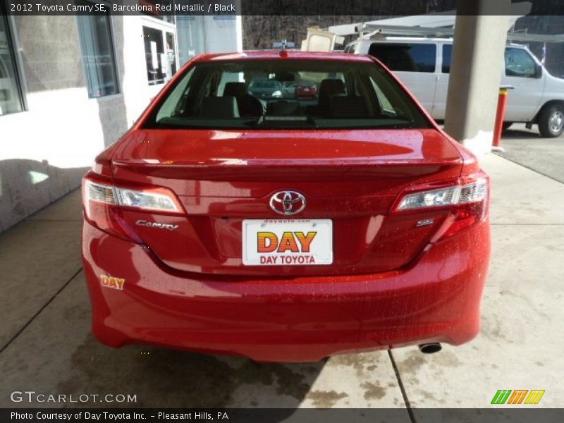 Barcelona Red Metallic / Black 2012 Toyota Camry SE