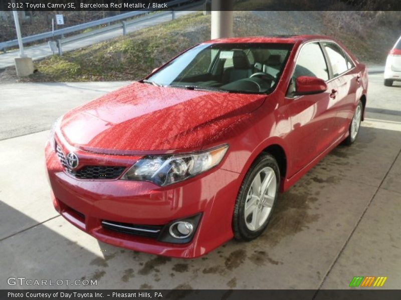 Barcelona Red Metallic / Black 2012 Toyota Camry SE