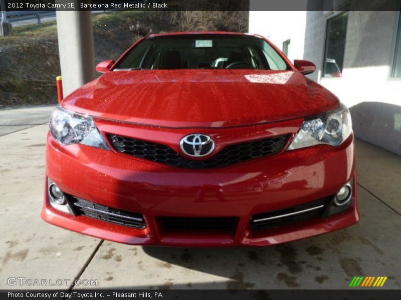 Barcelona Red Metallic / Black 2012 Toyota Camry SE