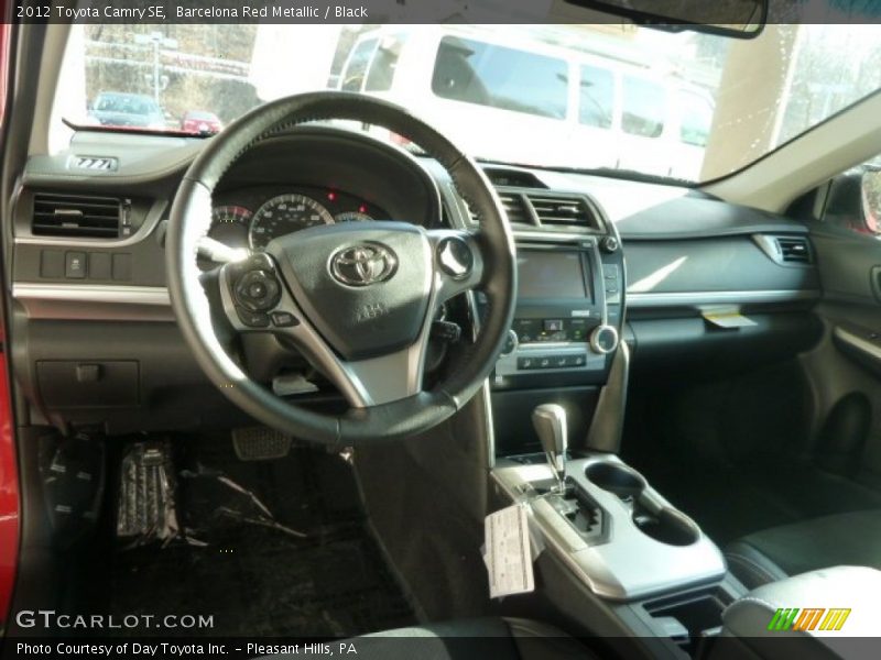 Barcelona Red Metallic / Black 2012 Toyota Camry SE