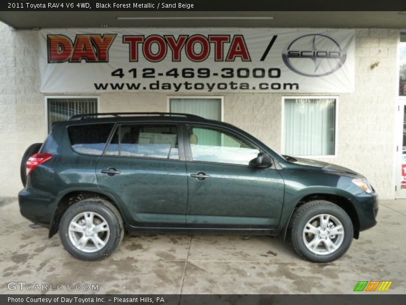 Black Forest Metallic / Sand Beige 2011 Toyota RAV4 V6 4WD