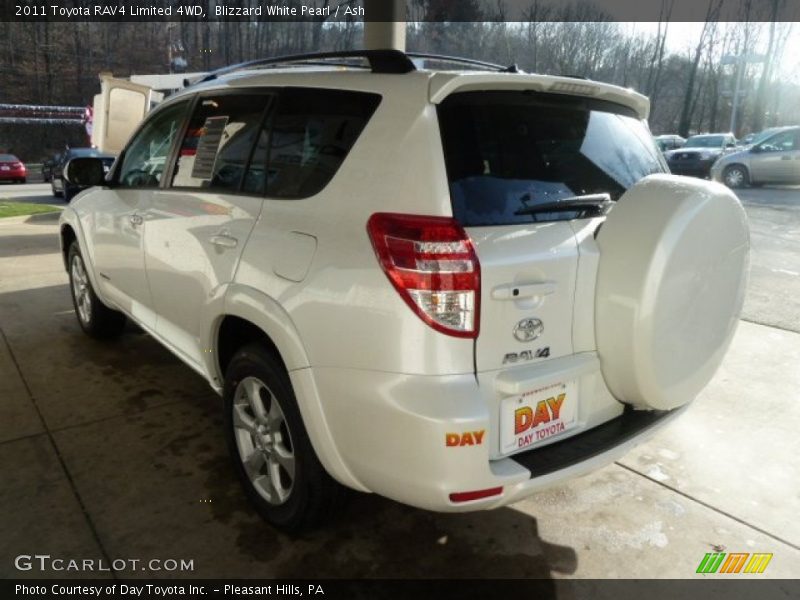 Blizzard White Pearl / Ash 2011 Toyota RAV4 Limited 4WD