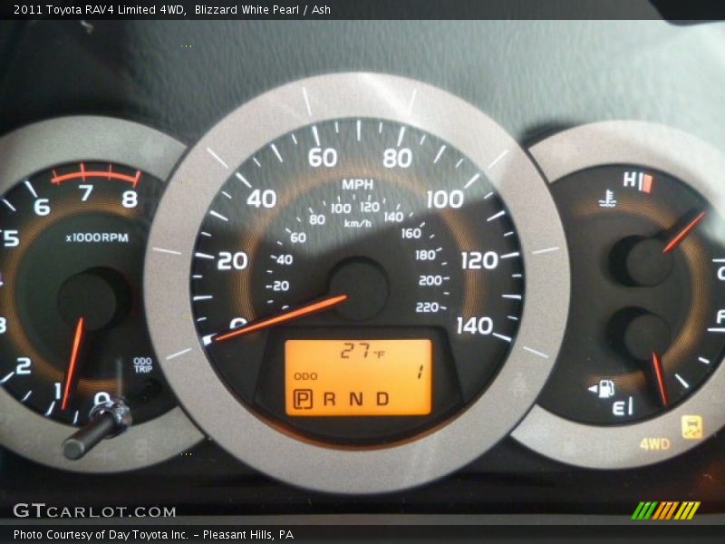 Blizzard White Pearl / Ash 2011 Toyota RAV4 Limited 4WD