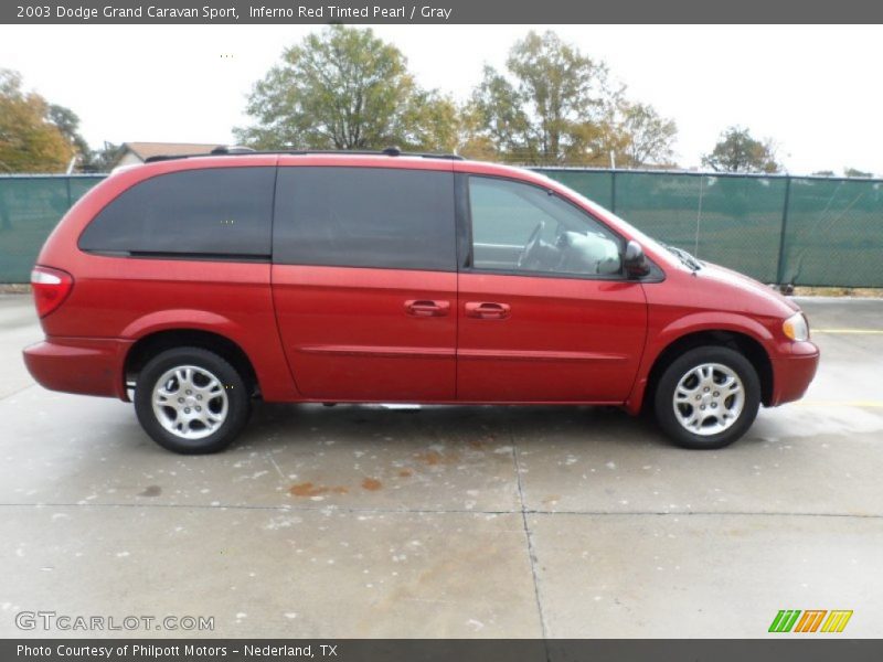 Inferno Red Tinted Pearl / Gray 2003 Dodge Grand Caravan Sport