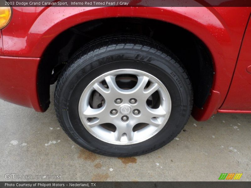 Inferno Red Tinted Pearl / Gray 2003 Dodge Grand Caravan Sport