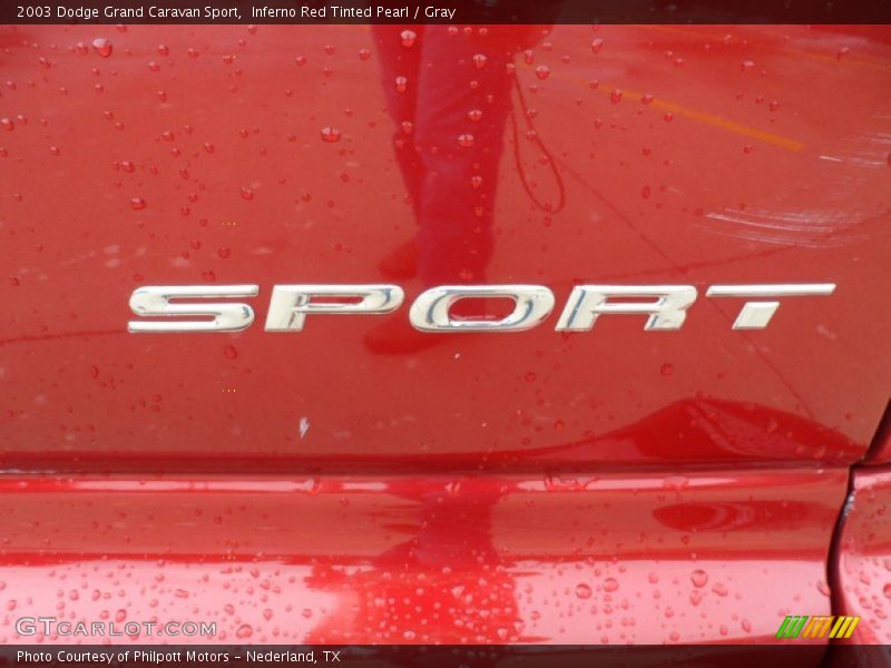 Inferno Red Tinted Pearl / Gray 2003 Dodge Grand Caravan Sport