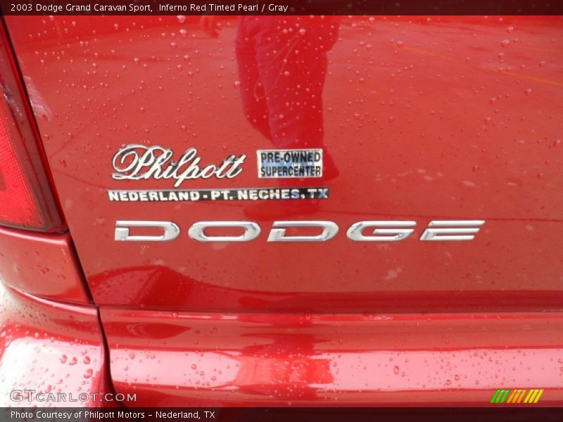 Inferno Red Tinted Pearl / Gray 2003 Dodge Grand Caravan Sport
