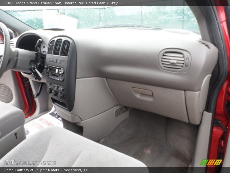 Inferno Red Tinted Pearl / Gray 2003 Dodge Grand Caravan Sport