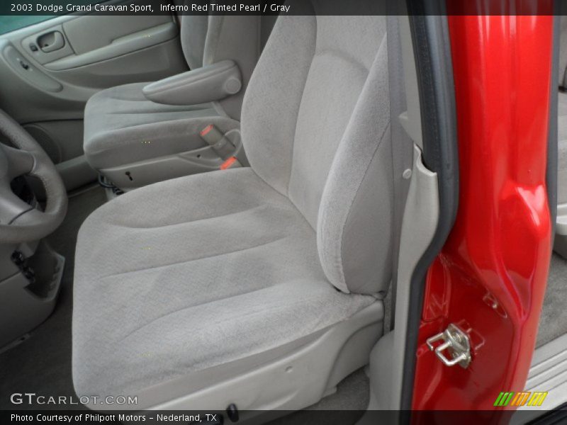 Inferno Red Tinted Pearl / Gray 2003 Dodge Grand Caravan Sport
