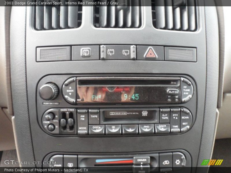 Inferno Red Tinted Pearl / Gray 2003 Dodge Grand Caravan Sport