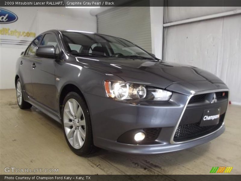 Graphite Gray Pearl / Black 2009 Mitsubishi Lancer RALLIART