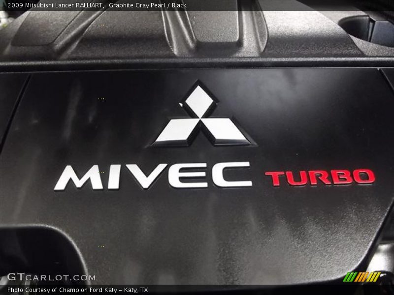 Graphite Gray Pearl / Black 2009 Mitsubishi Lancer RALLIART