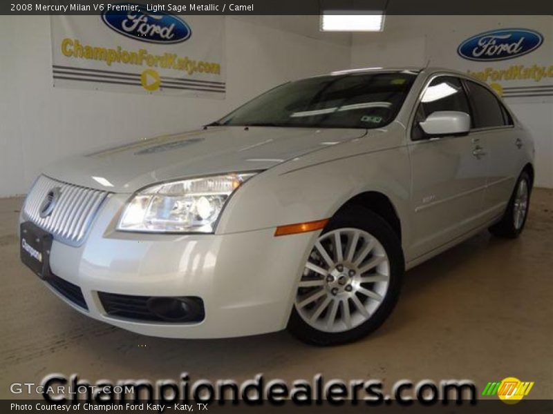 Light Sage Metallic / Camel 2008 Mercury Milan V6 Premier