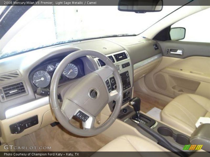 Light Sage Metallic / Camel 2008 Mercury Milan V6 Premier