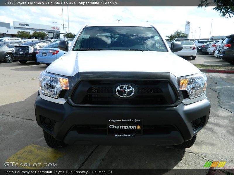 Super White / Graphite 2012 Toyota Tacoma V6 Double Cab 4x4