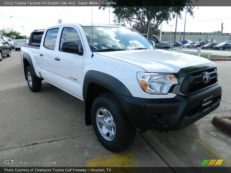 Super White / Graphite 2012 Toyota Tacoma V6 Double Cab 4x4