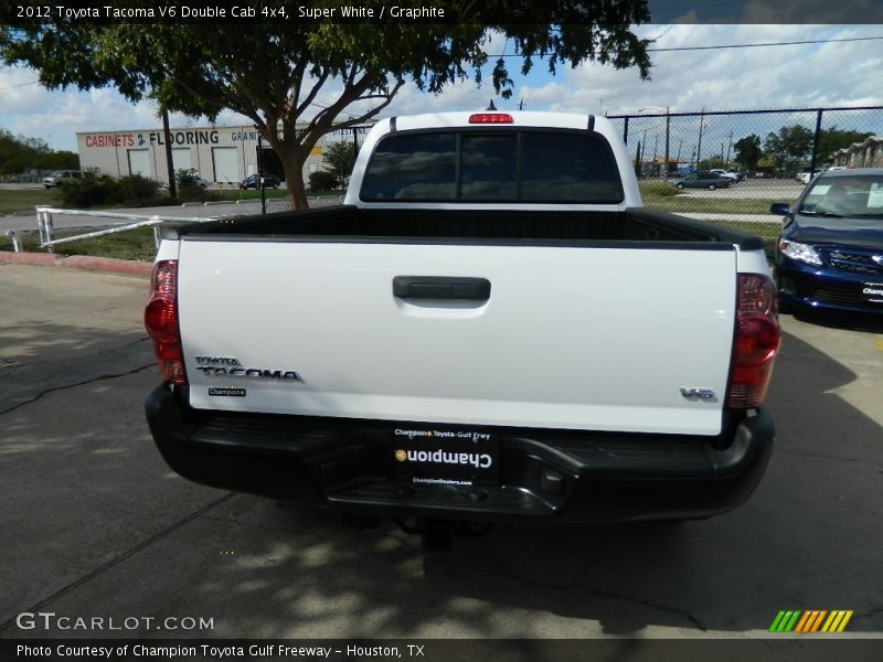 Super White / Graphite 2012 Toyota Tacoma V6 Double Cab 4x4