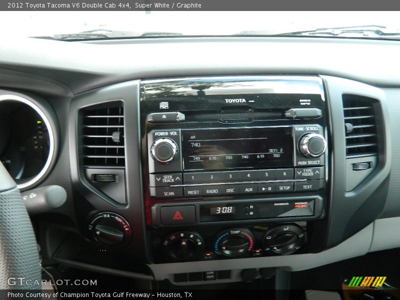Super White / Graphite 2012 Toyota Tacoma V6 Double Cab 4x4