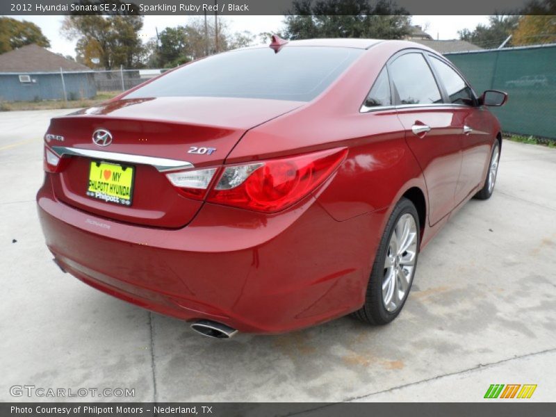 Sparkling Ruby Red / Black 2012 Hyundai Sonata SE 2.0T